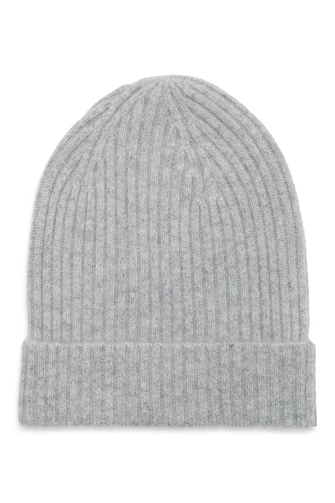 Cashmere Rib Cuff Beanie