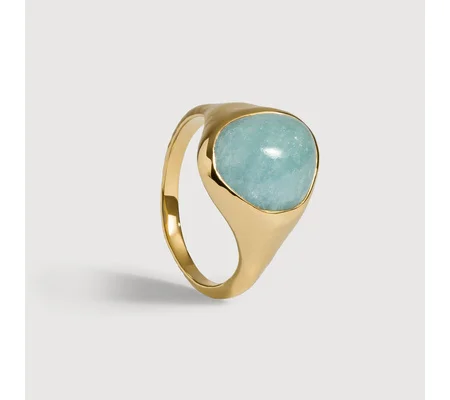 Gold Vermeil Rio Gemstone Ring - Aquamarine