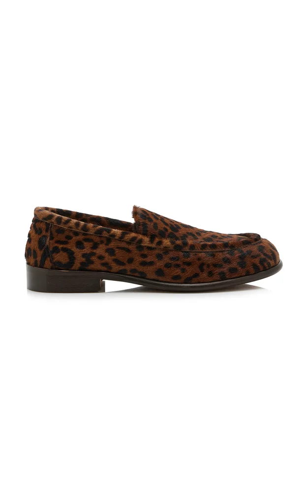 Exclusive Bowie Leopard-Print Pony Hair Loafers