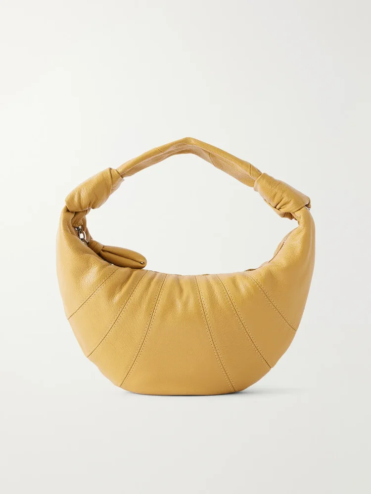 Mini Fortune Croissant paneled leather shoulder bag