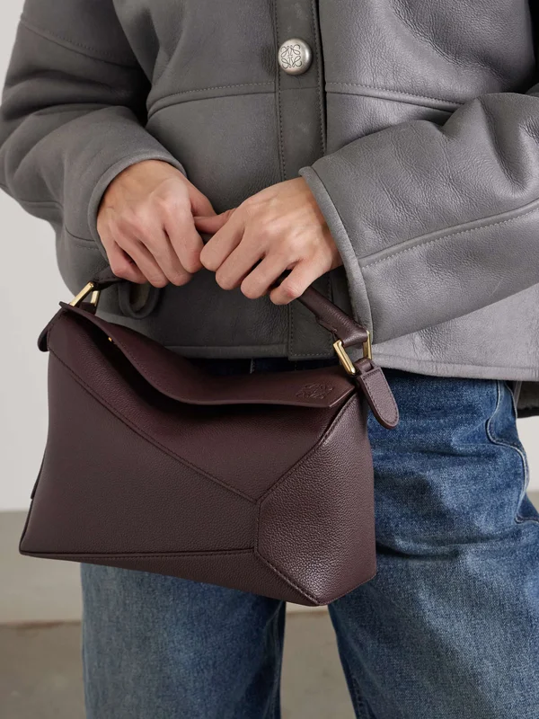 LOEWE Puzzle Edge small textured-leather shoulder bag