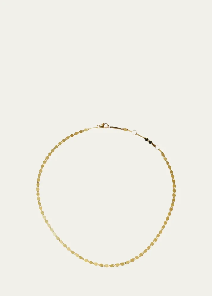 14K Gold Bond Nude Chain Choker Necklace
