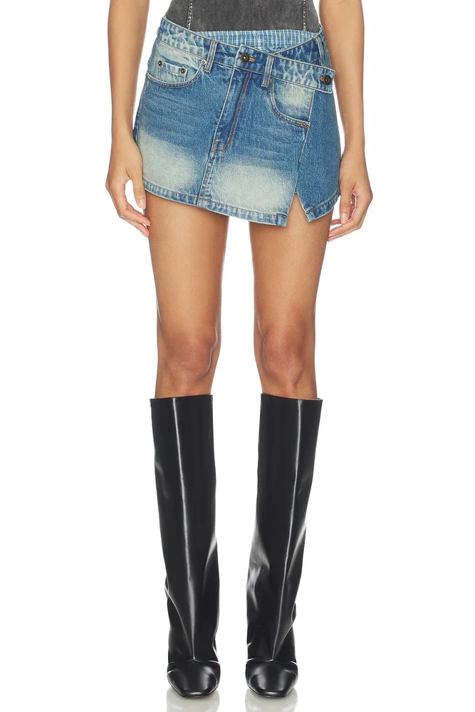 Two-Piece Denim Skirt