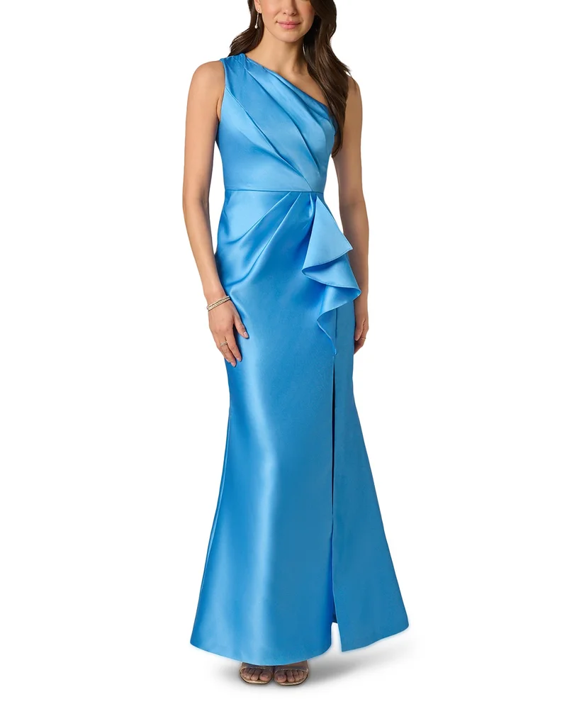 One Shoulder Mikado Gown