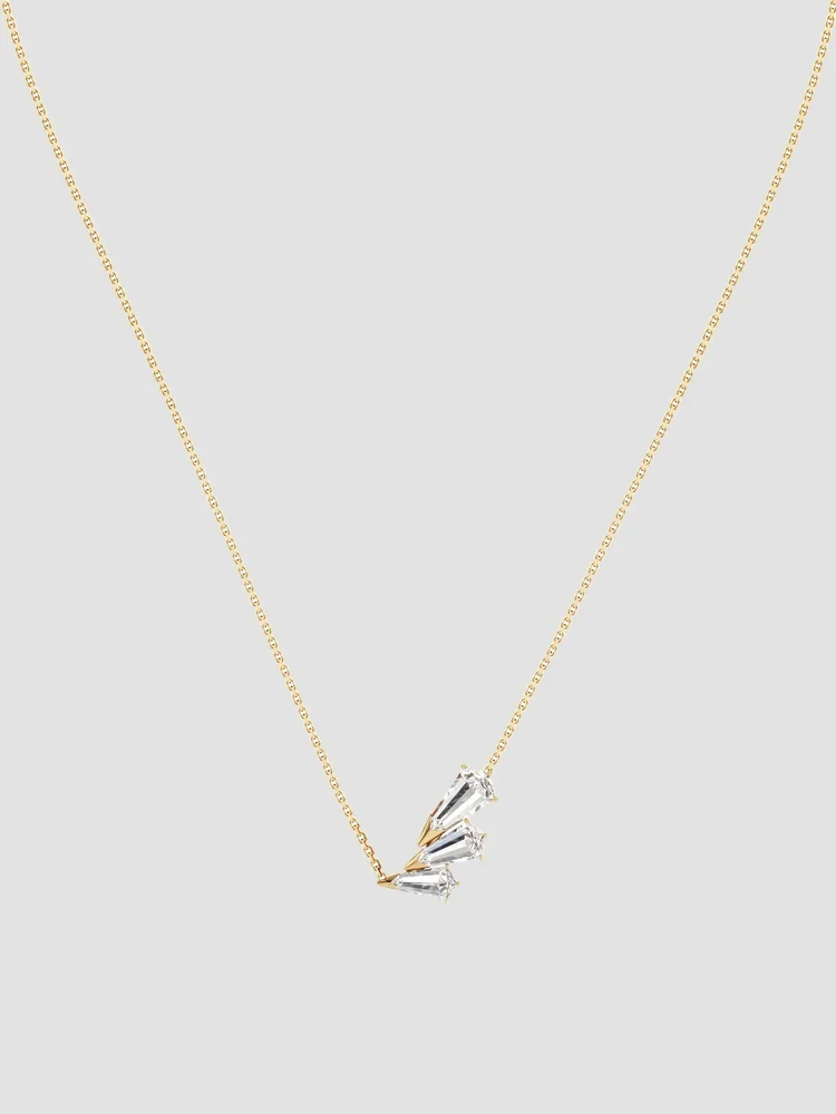 Phoenix 18K Yellow Gold & 1.62 TCW Lab-Grown Diamond Wing Pendant Necklace