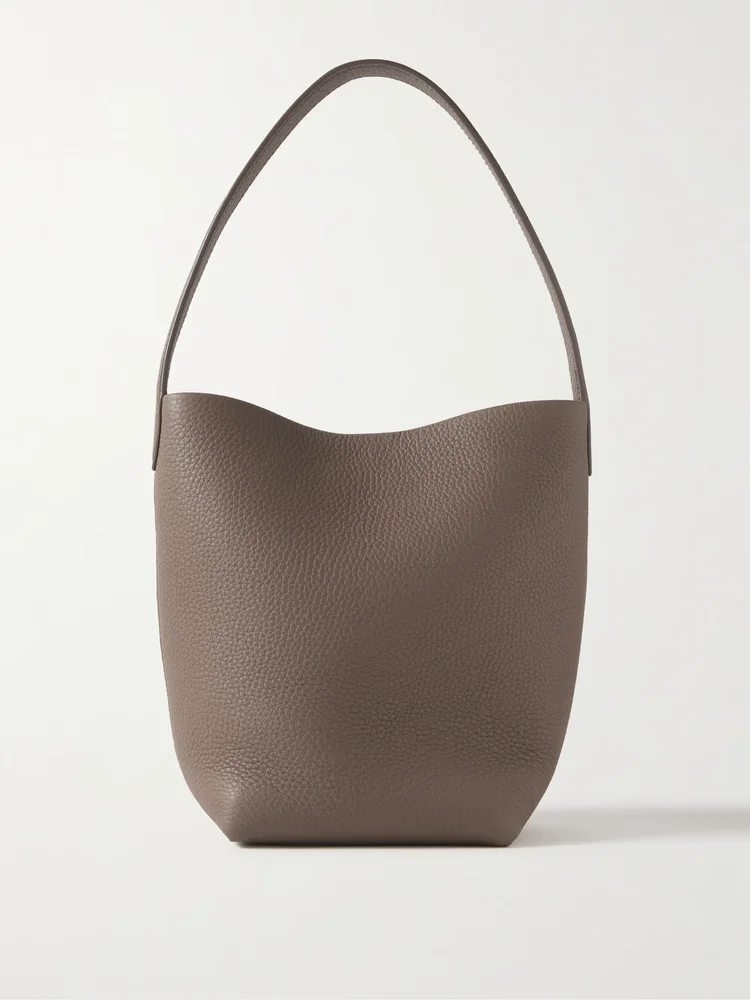 N/S Park small textured-leather tote - taupe