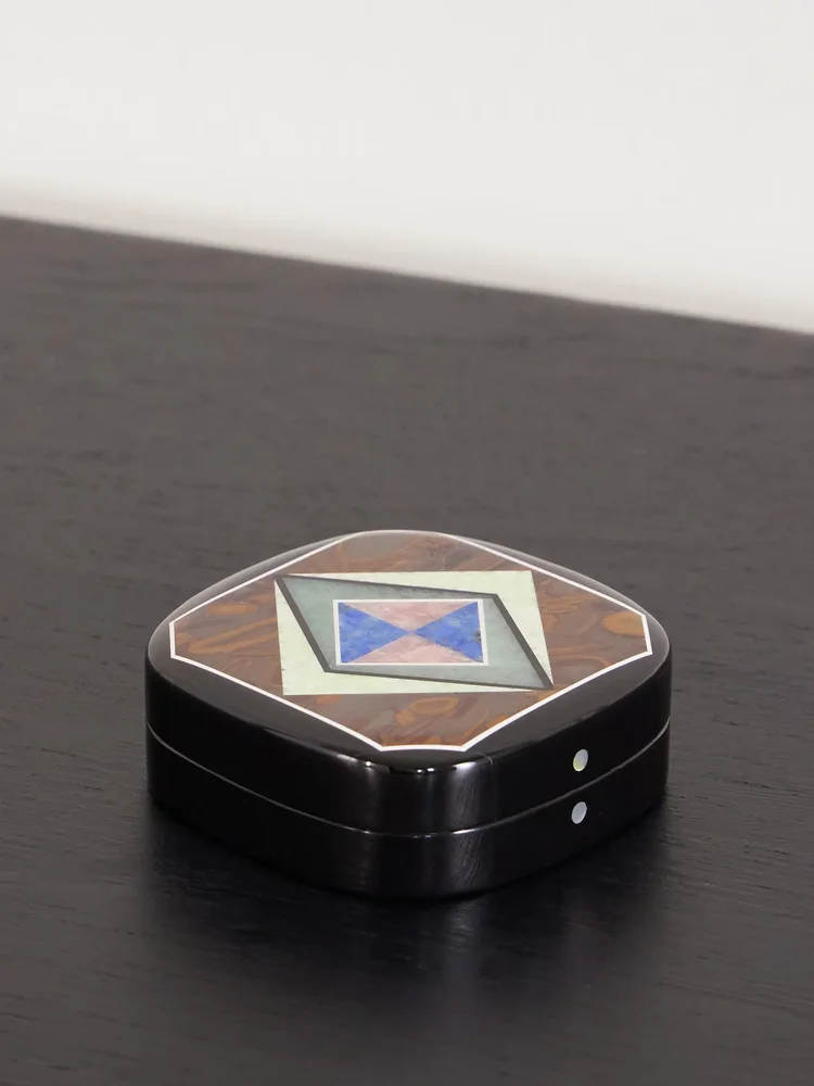 Intarsia crystal jewelry box
