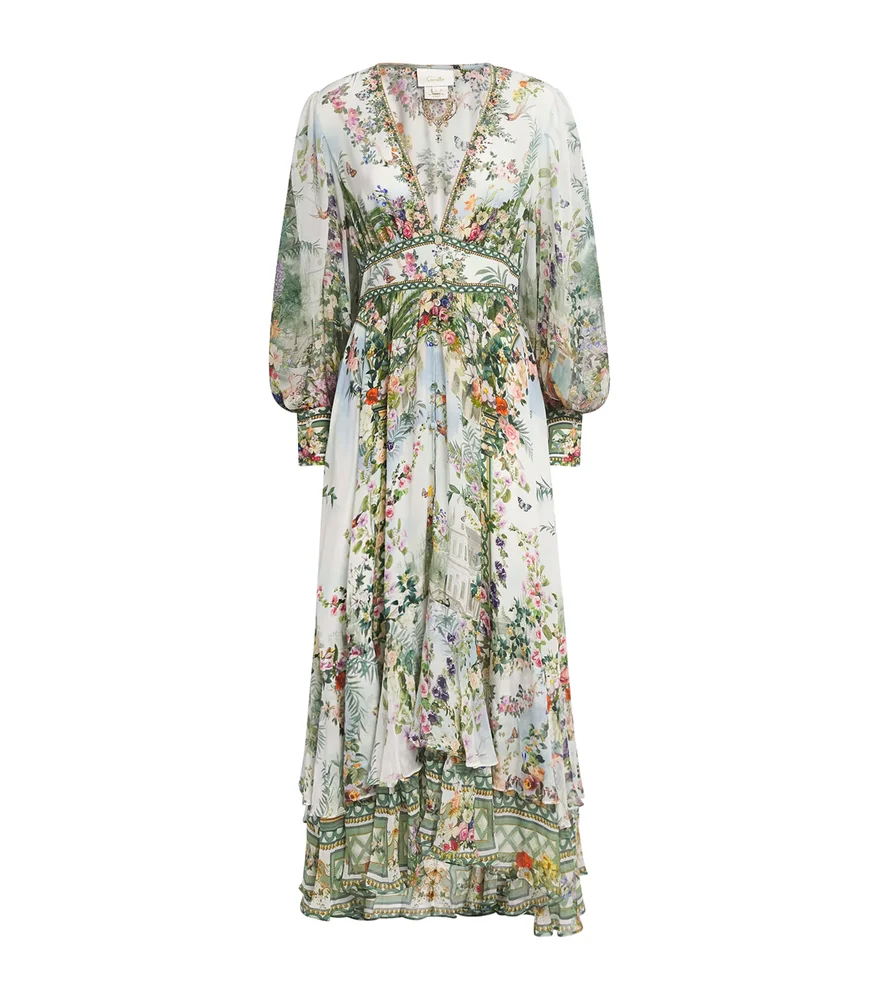 Silk Art for the Empress Midi Dress