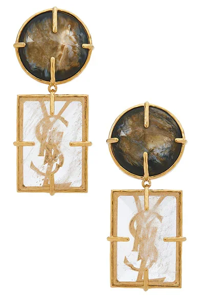 YSL Oversized Geometric Earrings