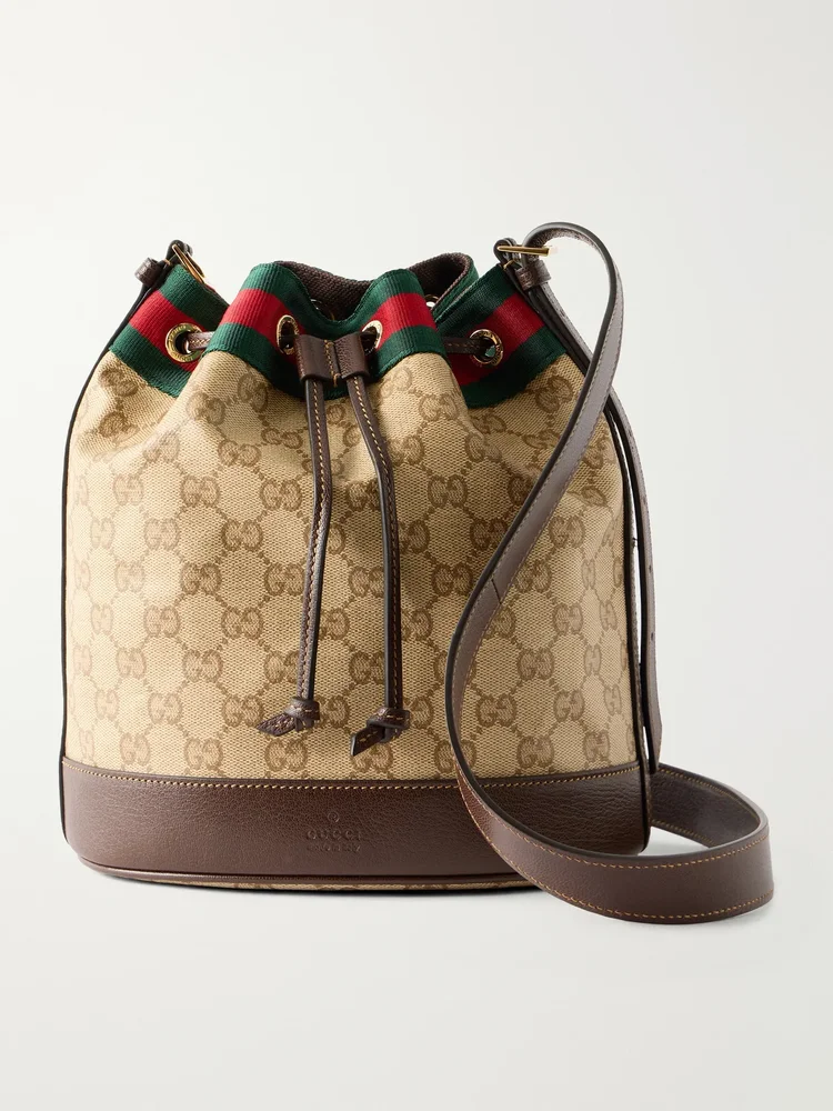 Brown GG Supreme Ophidia Dome Shoulder Bag Small