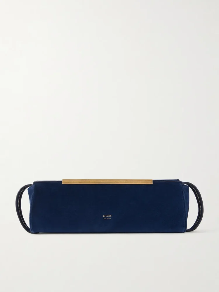 Donna suede clutch