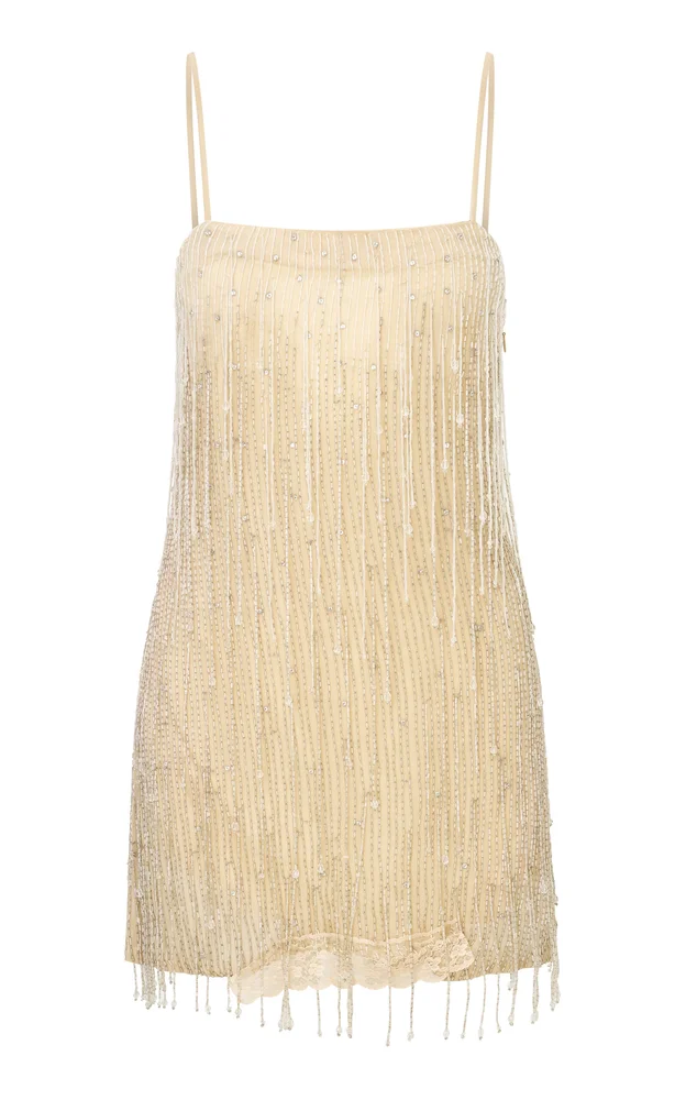 Avreline Beaded Fringe Mini Dress