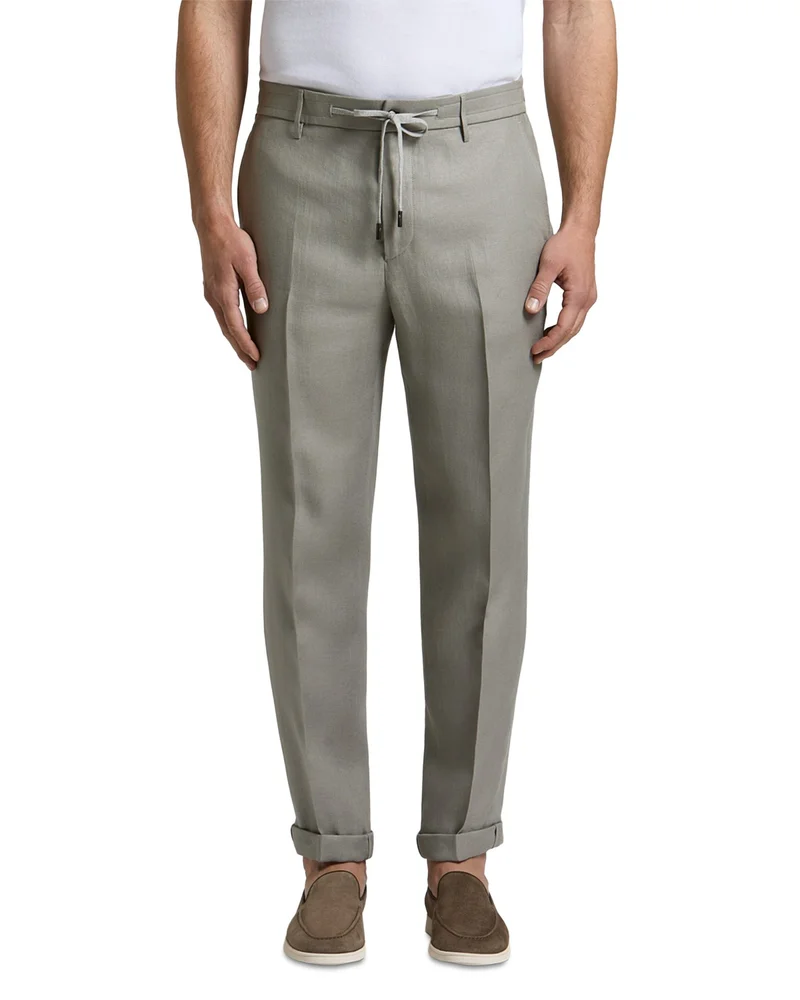 Pleated Drawstring Trousers