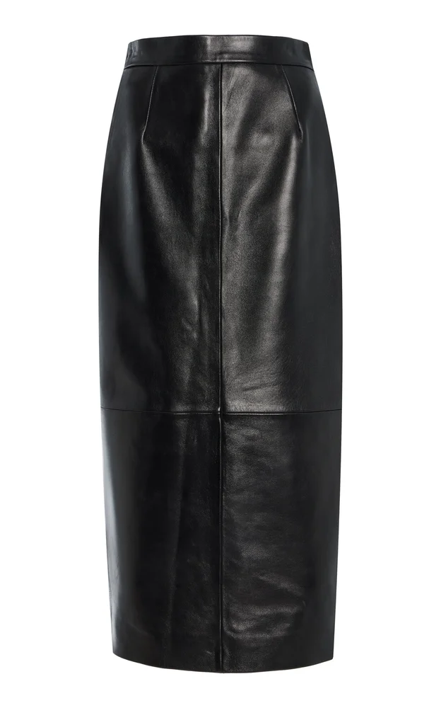 Leather Midi Skirt