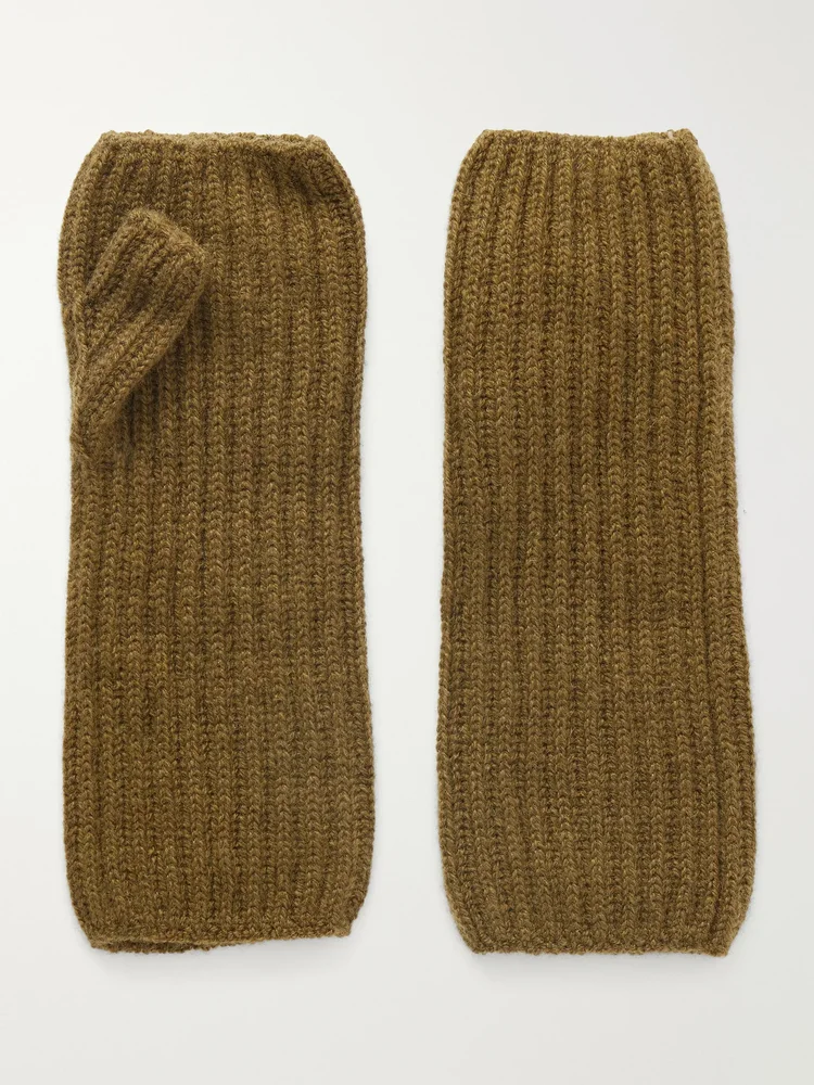 Della ribbed cashmere gloves