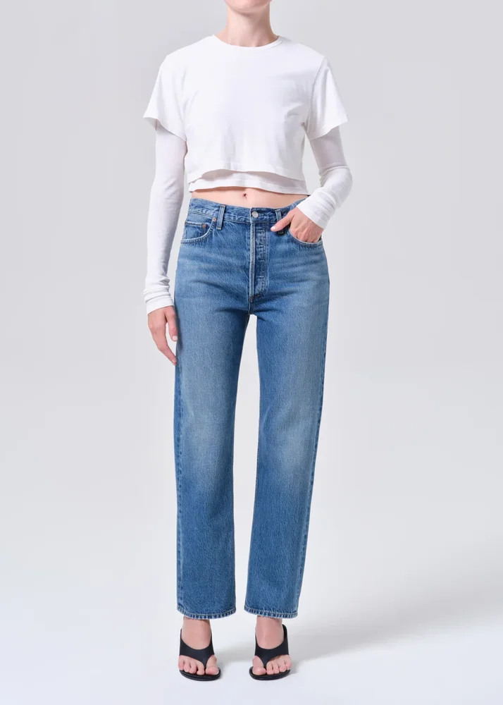 90's Pinch Waist High Rise Straight (Weightless) in Circulate