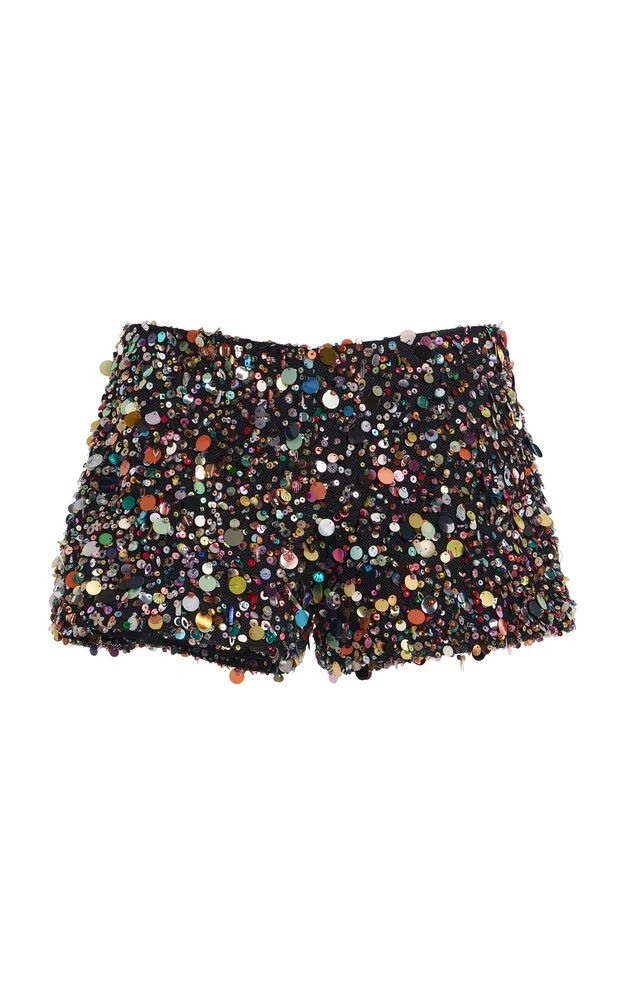 Exclusive La Isla Sequinned Mini Shorts