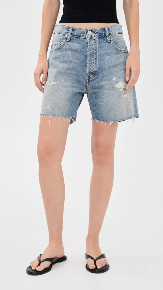 Emmett Boyfriend Denim Short Light Indigo