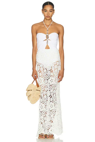 Gal Embroidery Maxi Dress