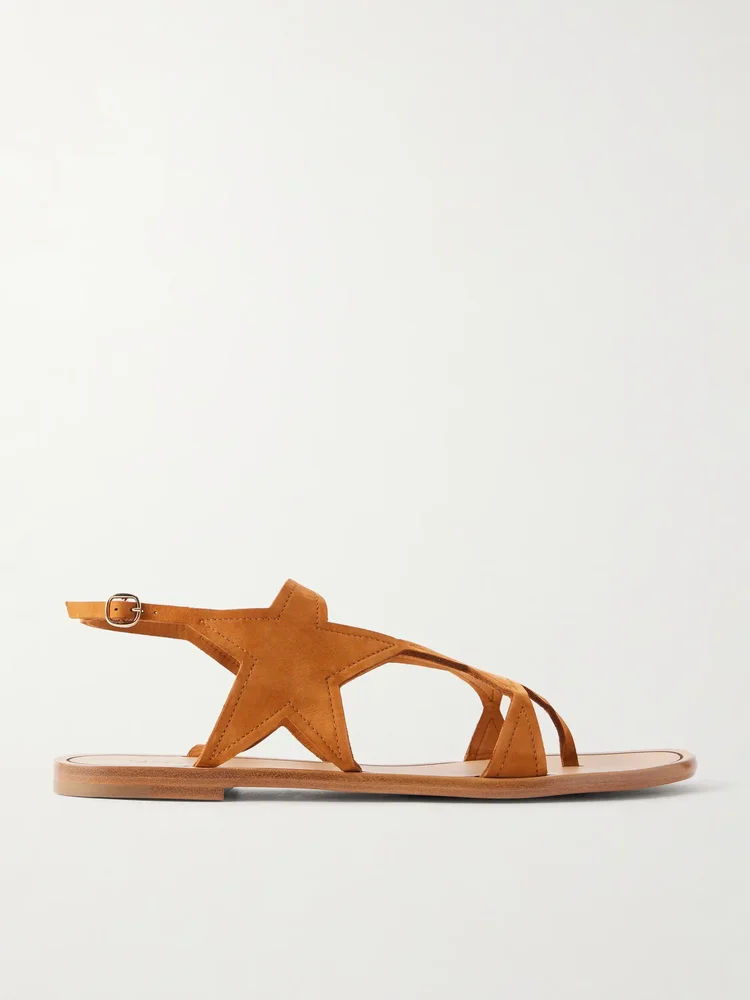 Star suede sandals