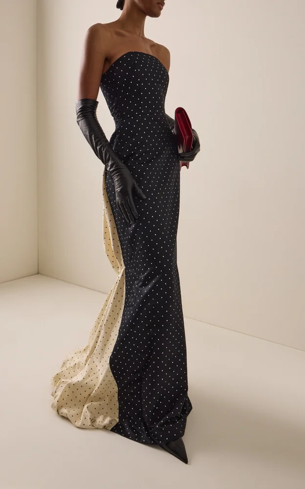 Chloe Polka Dot Jacquard Gown