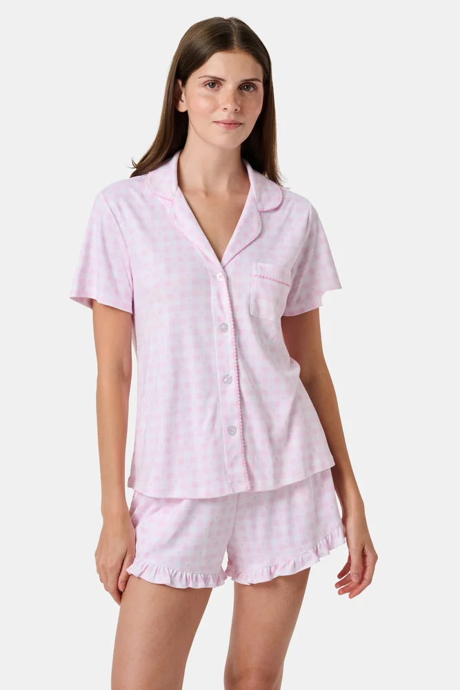 Gingham Hearts Wyatt Polo Pajamas