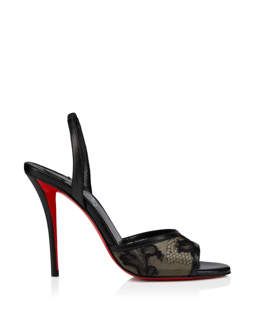 Women's Miss Z Lace Sling Slingback 100mm Pumps