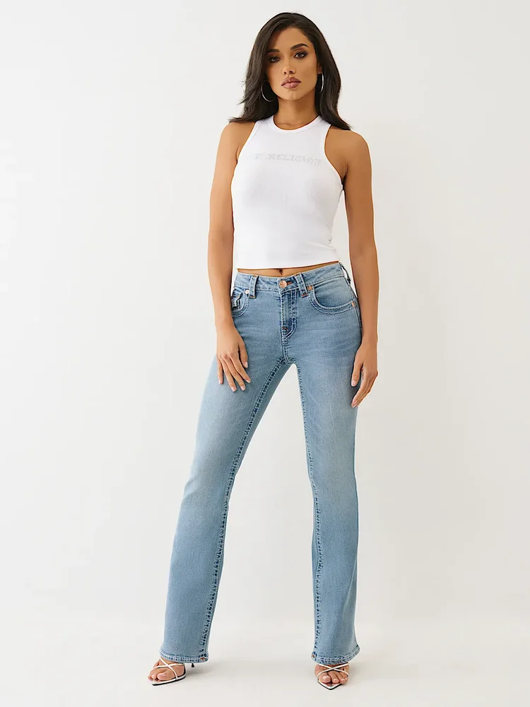 Becca Mid Rise Big T Bootcut Jean