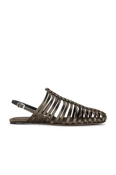 Flat Square Toe Open Ballerina Flat