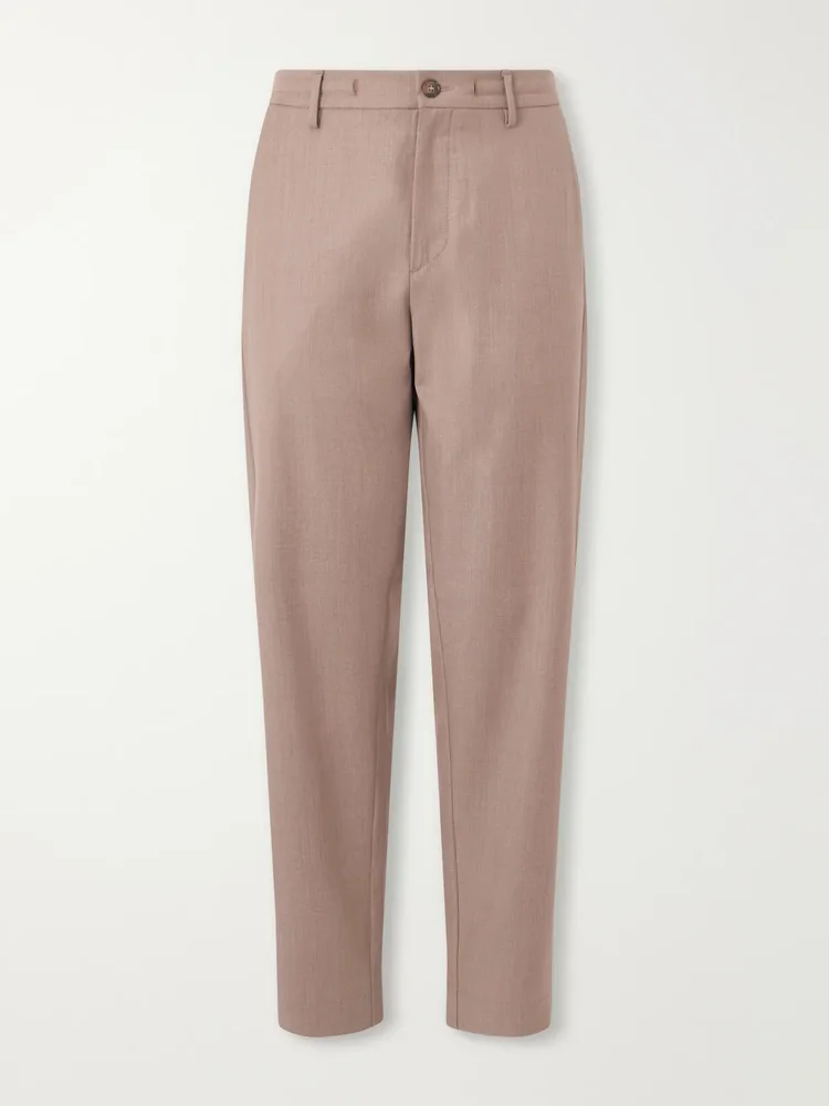 Tapered Wool-Blend Gabardine Trousers