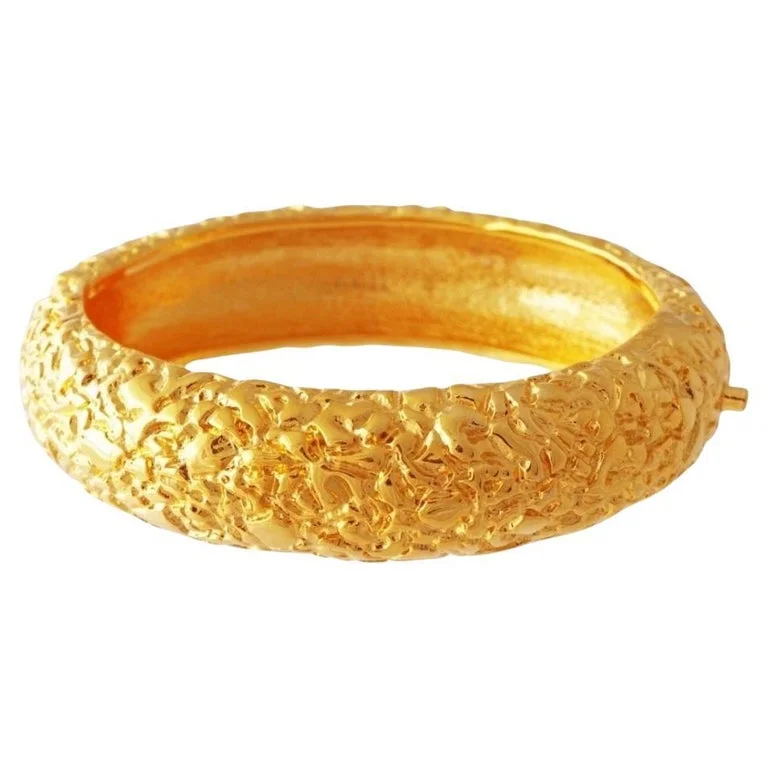 Textured Hinged Cuff Bracelet