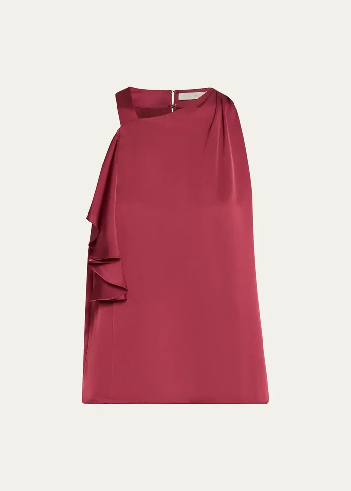 Danielle Sleeveless Ruffle Blouse