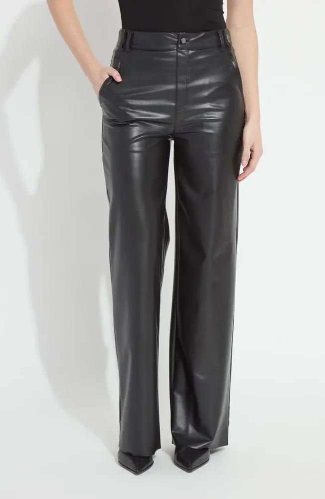 Ada Faux Leather Wide Leg Pants