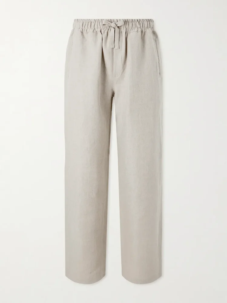 Straight-Leg Linen Trousers