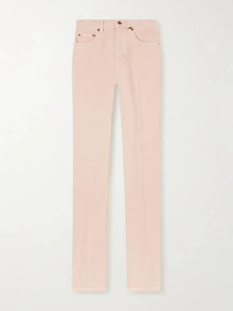 High-rise slim-leg jeans