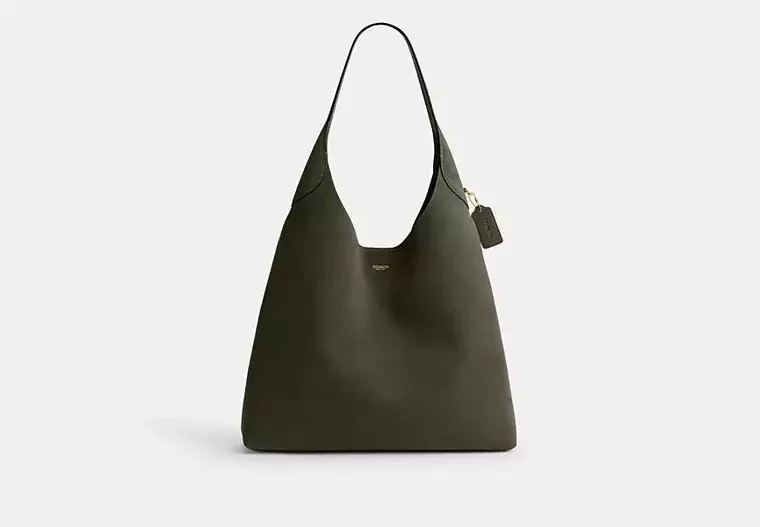 Brooklyn Shoulder Bag 39 in Olive Suede