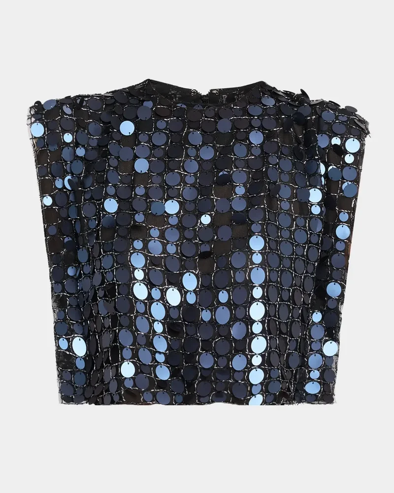 Nori Sequined Crop Top