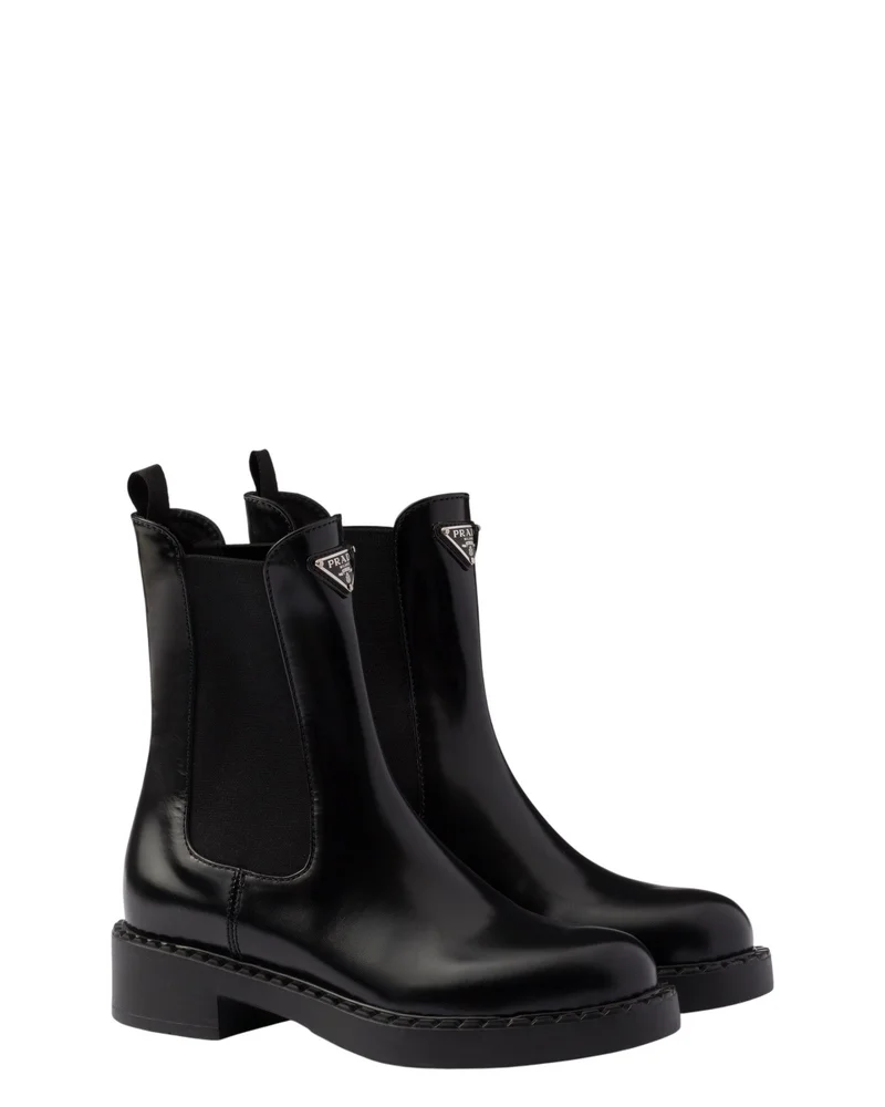 Brushed Leather Chelsea Boots