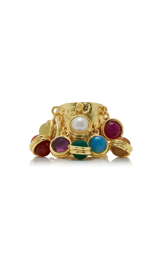 Candies Gold-Plated Multi-Stone Ring