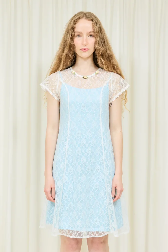 Frances Lace Layer Tee Dress