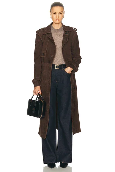 Benedict Suede Trench Coat