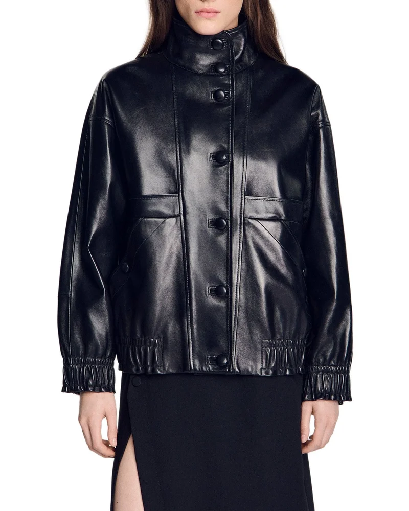 Kim Oversized Leather Jacket