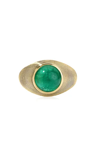 Prive Emerald Pear Coil Ring