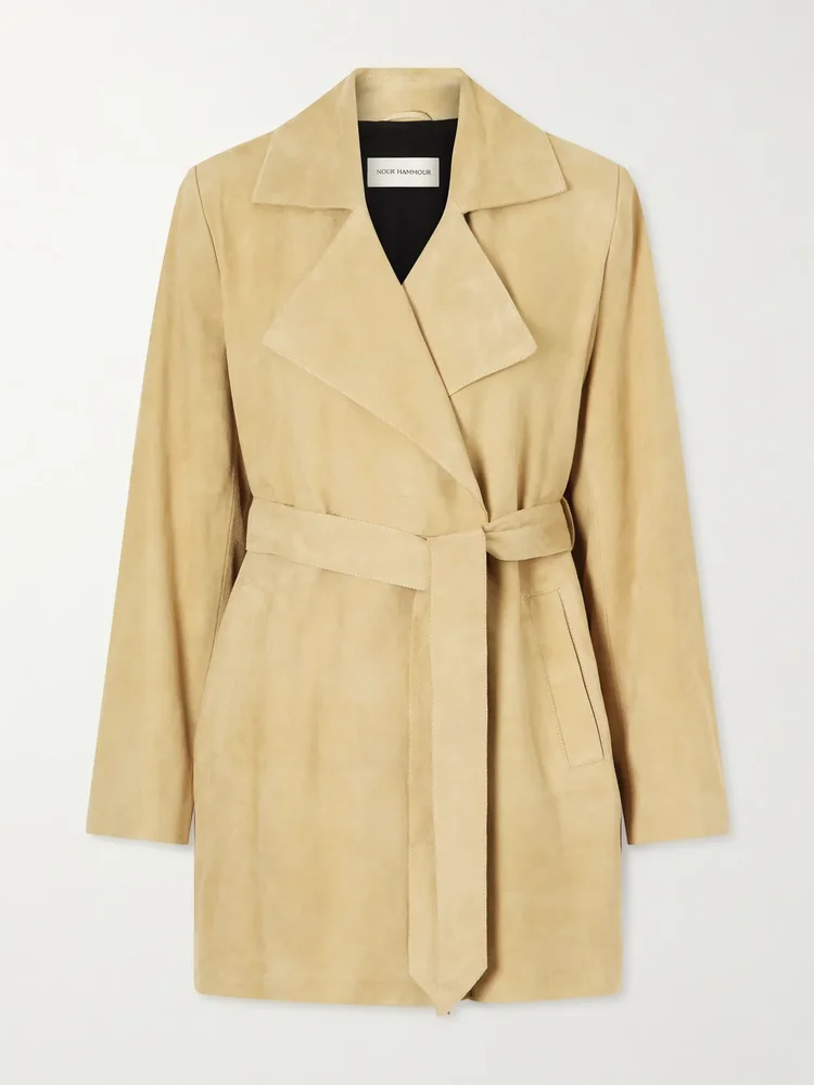 Kerry belted suede jacket