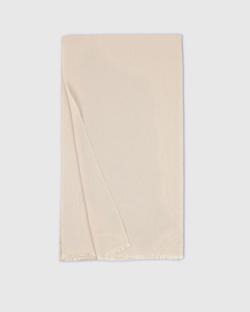 Featherweight Cashmere Silk Frayed Edge Scarf