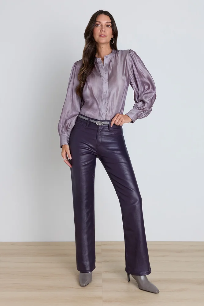 Aria Coated Flare Jean