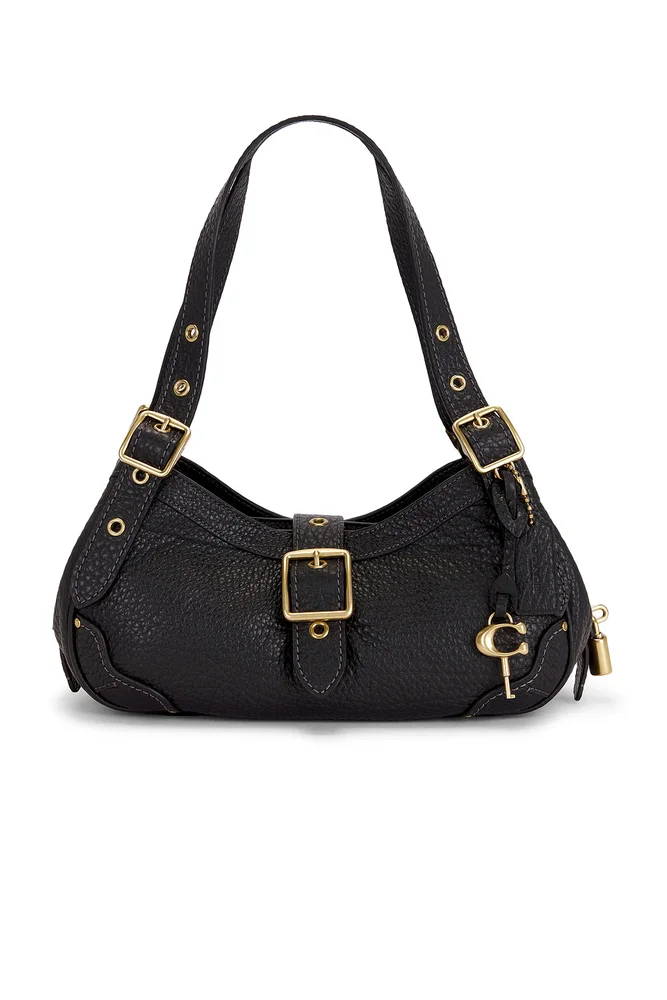 Textured Pebble Leather Drifter Shoulder Bag
