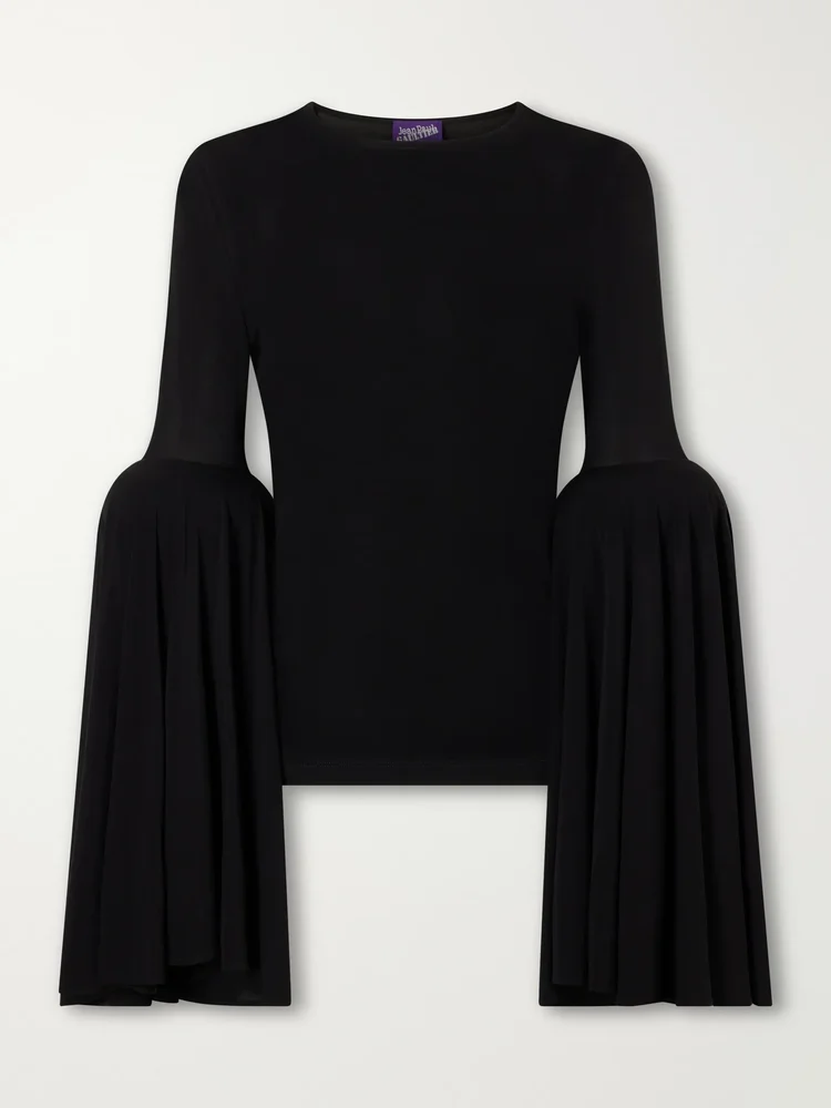Gathered jersey blouse