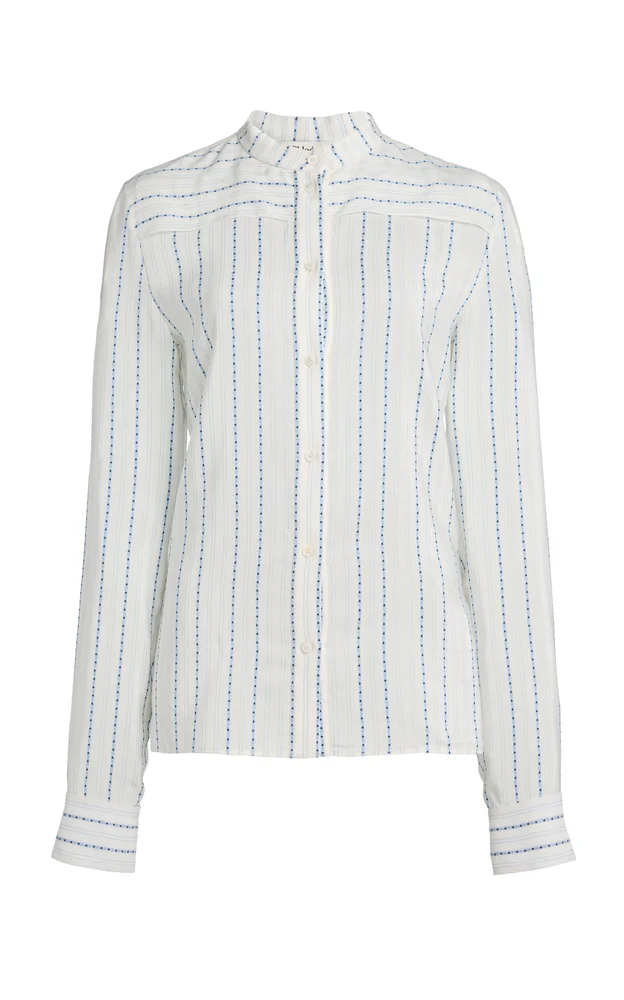 Embroidered Silk-Blend Shirt