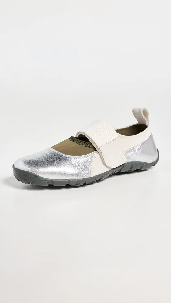Jewel Mary Jane Sneakers - Silver/Ivory